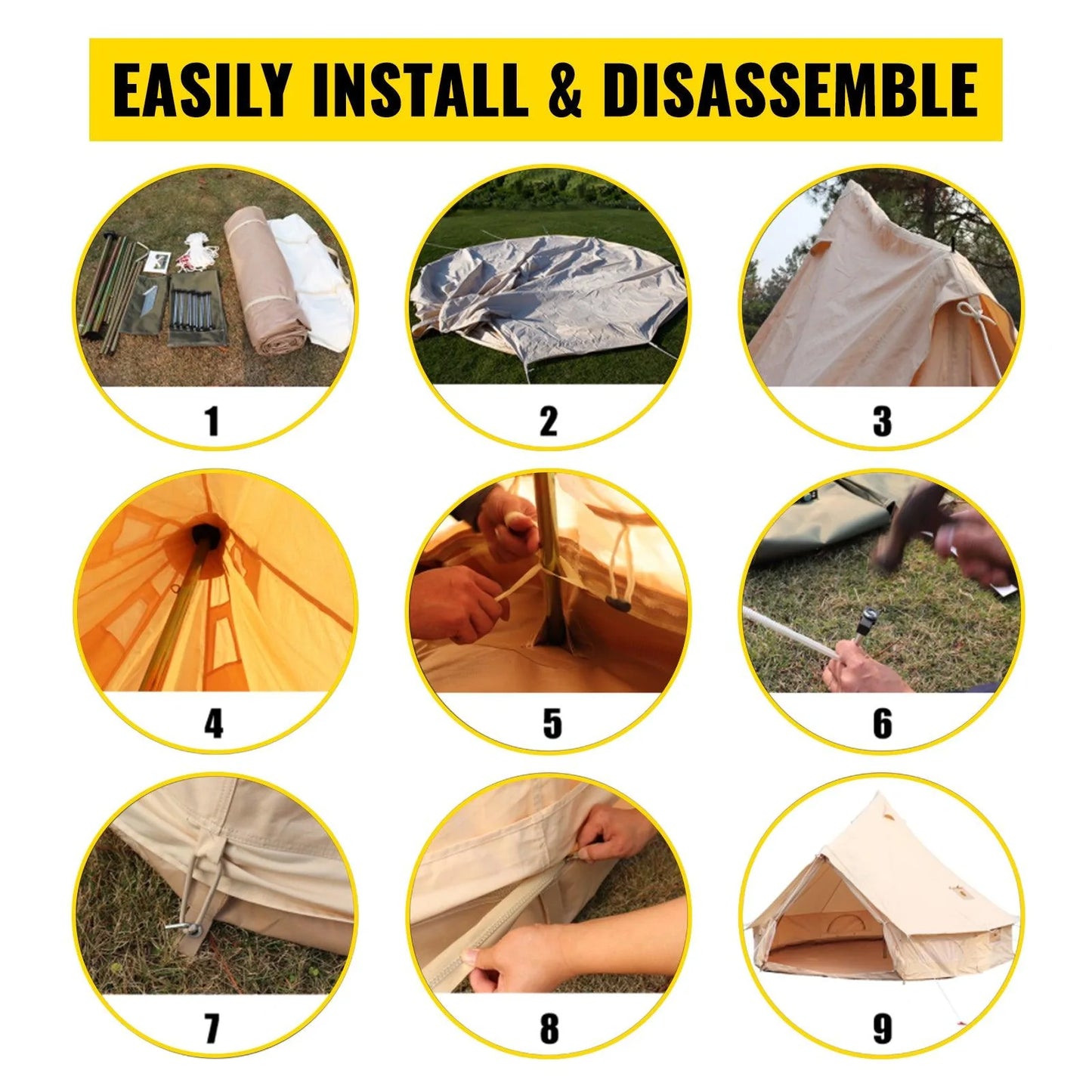 4m Wide Bell Tent - Buy Confidently with Smart Sales Australia