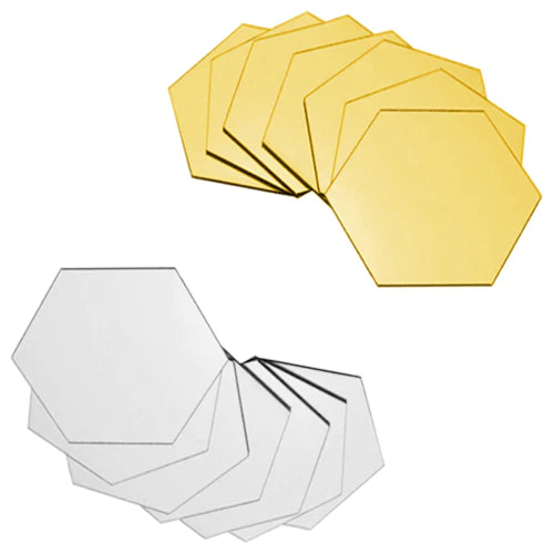 7 Piece Hexagonal Acrylic Mini Mirror Wall Kit - Buy Confidently with Smart Sales Australia