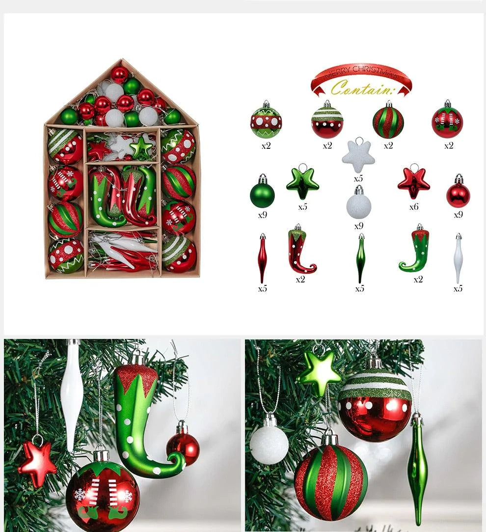 70 Piece Christmas Hanging Balls for Gift and Home Decor - Buy Confidently with Smart Sales Australia