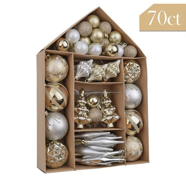 70 Piece Christmas Hanging Balls for Gift and Home Decor - Buy Confidently with Smart Sales Australia