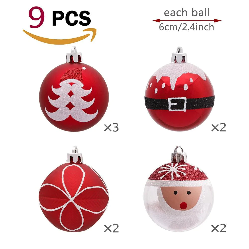 9 Piece Christmas Tree Hanging Pendants for Gift and Home Decor - Buy Confidently with Smart Sales Australia