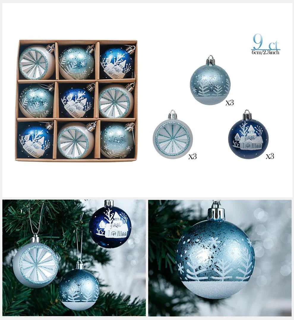 9 Piece Christmas Tree Hanging Pendants for Gift and Home Decor - Buy Confidently with Smart Sales Australia
