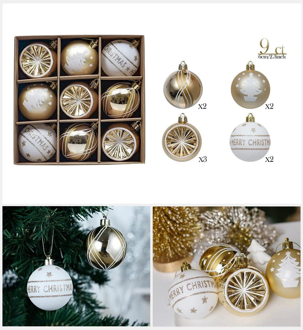 9 Piece Christmas Tree Hanging Pendants for Gift and Home Decor - Buy Confidently with Smart Sales Australia