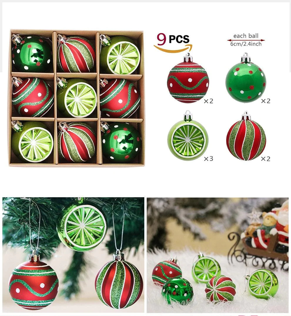 9 Piece Christmas Tree Hanging Pendants for Gift and Home Decor - Buy Confidently with Smart Sales Australia