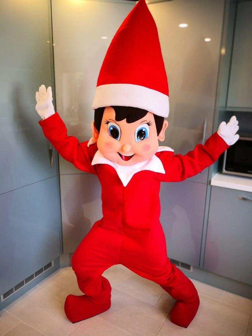 Adult Size Christmas Elf Cartoon Character Mascot Costume Outfit for Fun Parties - Buy Confidently with Smart Sales Australia