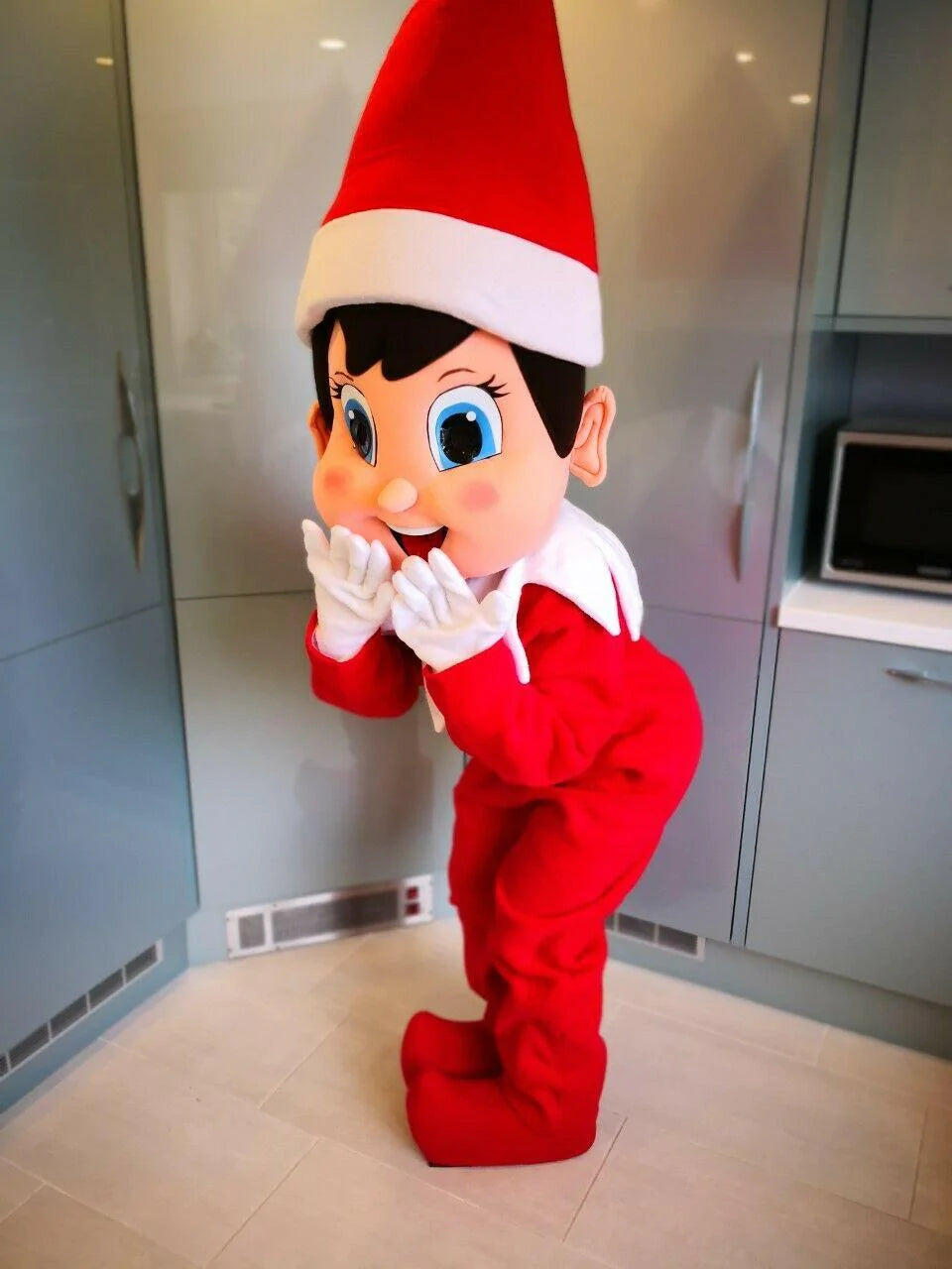 Adult Size Christmas Elf Cartoon Character Mascot Costume Outfit for Fun Parties - Buy Confidently with Smart Sales Australia