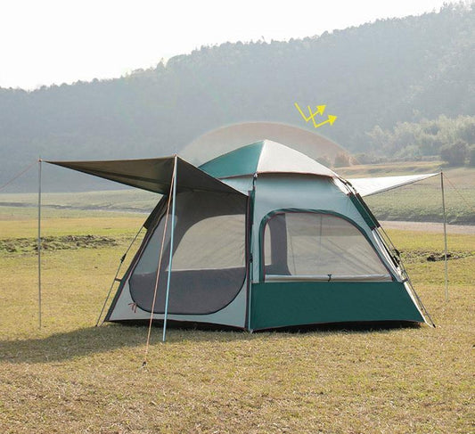 Automatic Hexagon Thickened Camping Tent For Family Outdoor Activities - Buy Confidently with Smart Sales Australia
