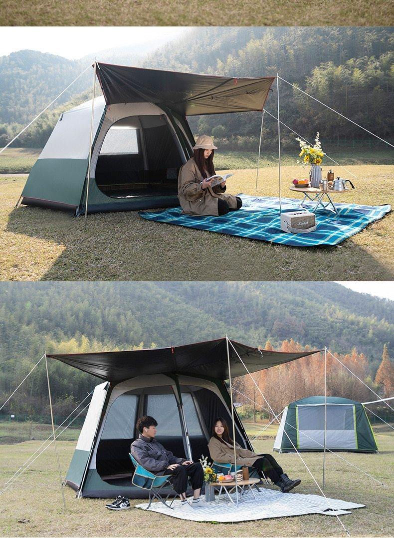 Automatic Hexagon Thickened Camping Tent For Family Outdoor Activities - Buy Confidently with Smart Sales Australia