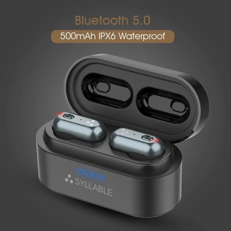 Black Syllable S101 Bluetooth 5.0 with Charging Case for Mobile Phones and PC - Buy Confidently with Smart Sales Australia