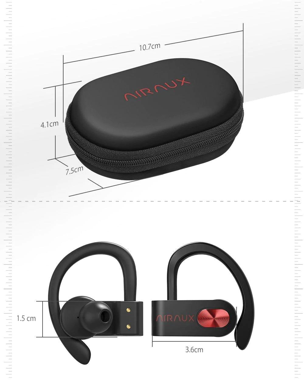 BlitzWolf  AIRAUX AA-UM2 Wireless Bluetooth v5.0 In-Ear Earphones Hifi Stereo | IPX5 Waterproof for Iphone and Portable Braid Snow Canvas Charger - Buy Confidently with Smart Sales Australia