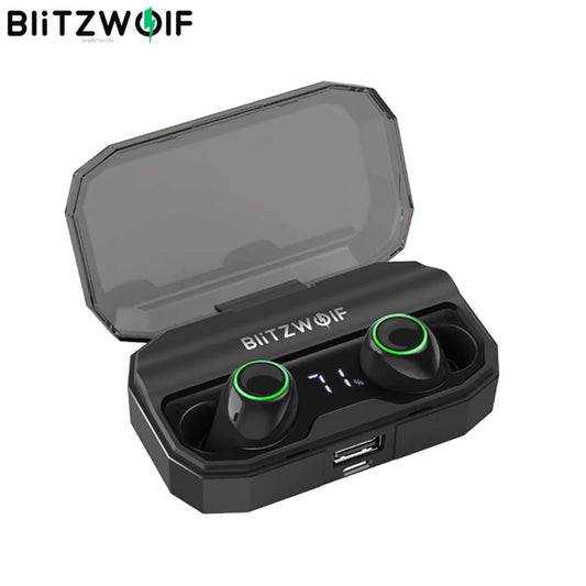 BlitzWolf  BW-FTE3S 3 Wireless Bluetooth v5.0 In-Ear Earphones |Digital Power Display| Big Battery|  Universal Compatibility - Buy Confidently with Smart Sales Australia