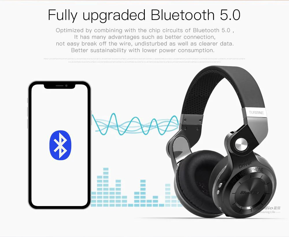 Bluedio T2S Bluetooth 5.0 Wireless Headphones | Ideal for Sport - Buy Confidently with Smart Sales Australia