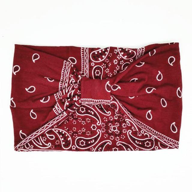 Boho Style Cotton Wide Printed Bandana Headbands For Women - Buy Confidently with Smart Sales Australia
