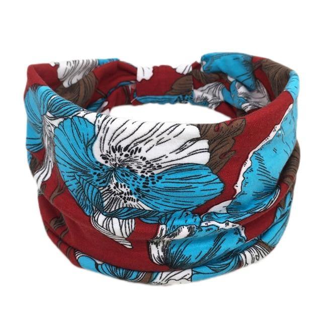 Boho Style Cotton Wide Printed Bandana Headbands For Women - Buy Confidently with Smart Sales Australia