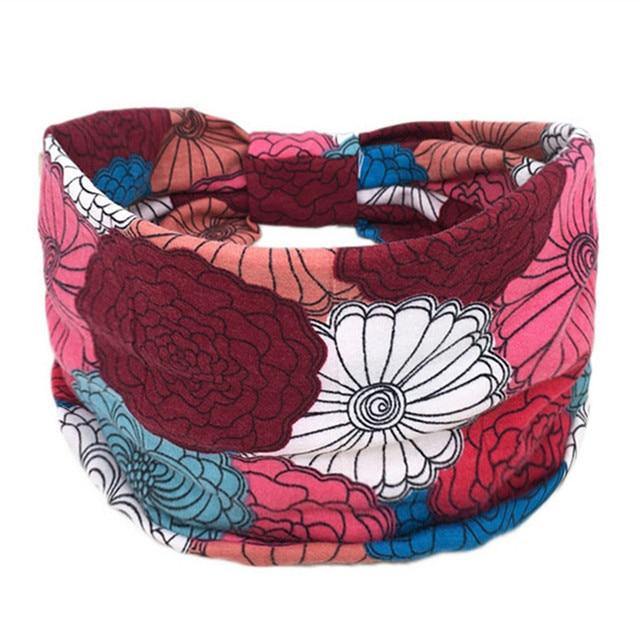 Boho Style Cotton Wide Printed Bandana Headbands For Women - Buy Confidently with Smart Sales Australia