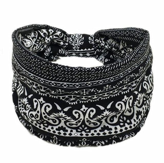 Boho Style Cotton Wide Printed Bandana Headbands For Women - Buy Confidently with Smart Sales Australia