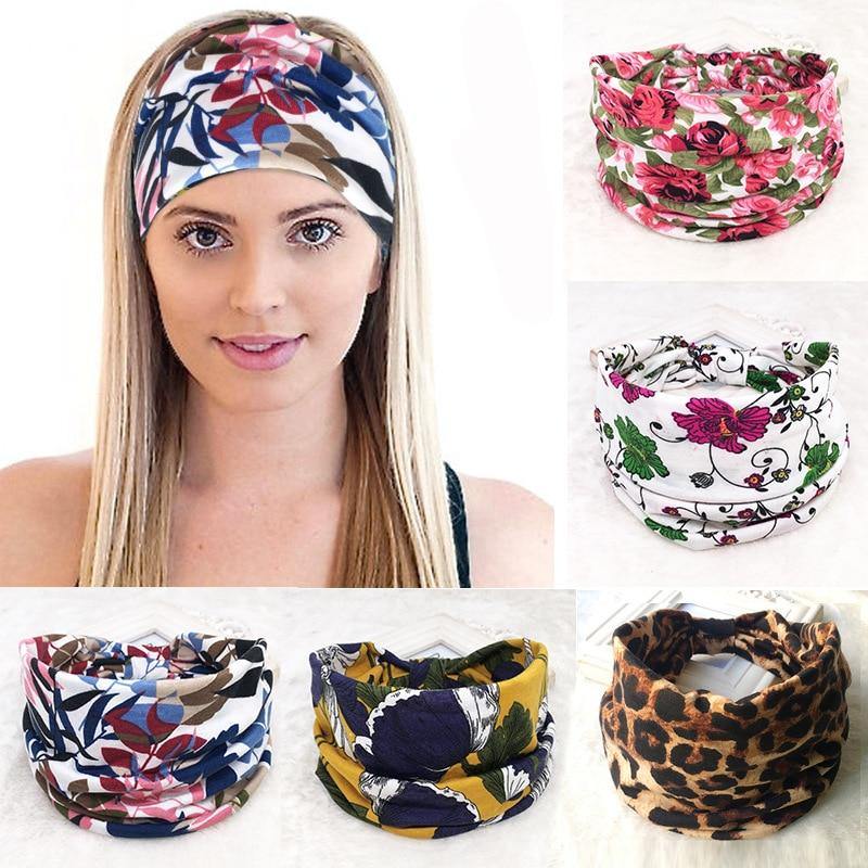 Boho Style Cotton Wide Printed Bandana Headbands For Women - Buy Confidently with Smart Sales Australia