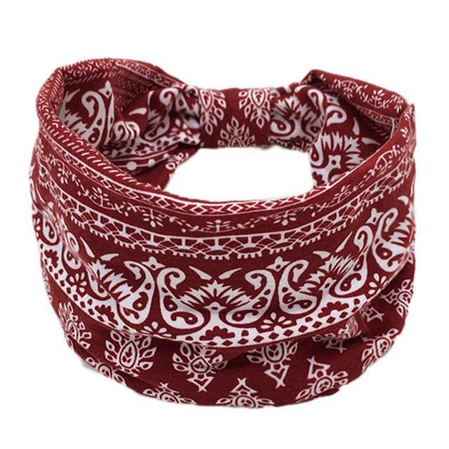 Boho Style Cotton Wide Printed Bandana Headbands For Women - Buy Confidently with Smart Sales Australia