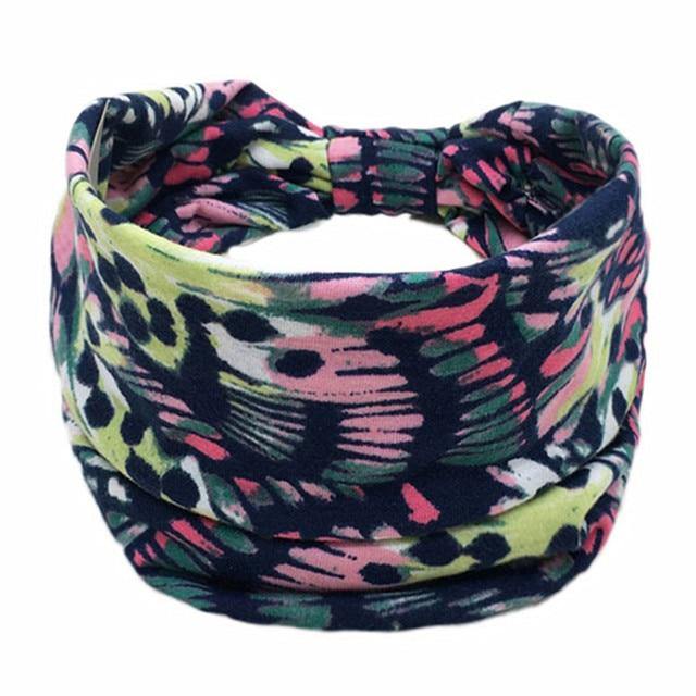 Boho Style Cotton Wide Printed Bandana Headbands For Women - Buy Confidently with Smart Sales Australia
