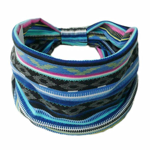 Boho Style Cotton Wide Printed Bandana Headbands For Women - Smart Sales Australia