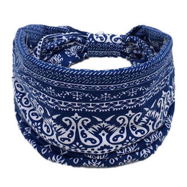 Boho Style Cotton Wide Printed Bandana Headbands For Women - Buy Confidently with Smart Sales Australia