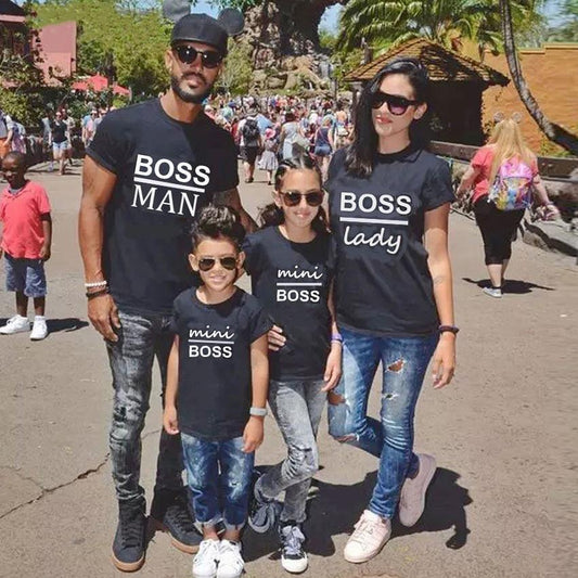 Boss Family Matching Cotton Shirts - Boss Man, Boss Lady and Mini Boss - Buy Confidently with Smart Sales Australia