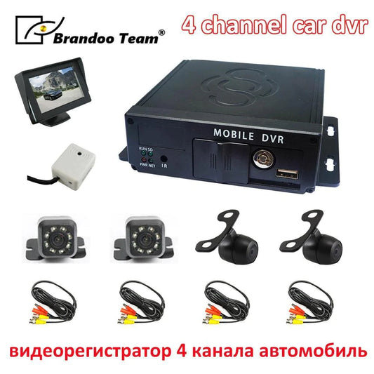 Brandoo Team Security Camera For Vehicle 4 Channel Car DVR - Buy Confidently with Smart Sales Australia