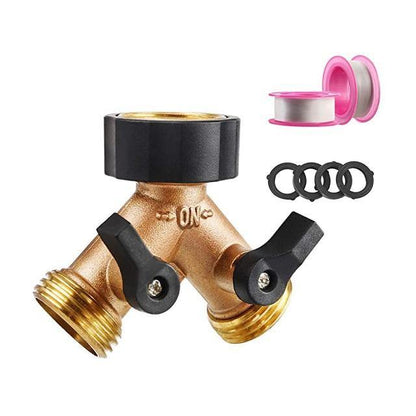 Brass Garden Hose Water Splitter With Tap Connector Independent Valve 2 Or 4 Way - Buy Confidently with Smart Sales Australia