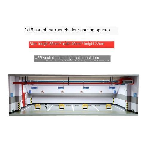 Car Toy Underground Parking Lot Simulation Box with Built-in Light and Dust Door - Buy Confidently with Smart Sales Australia