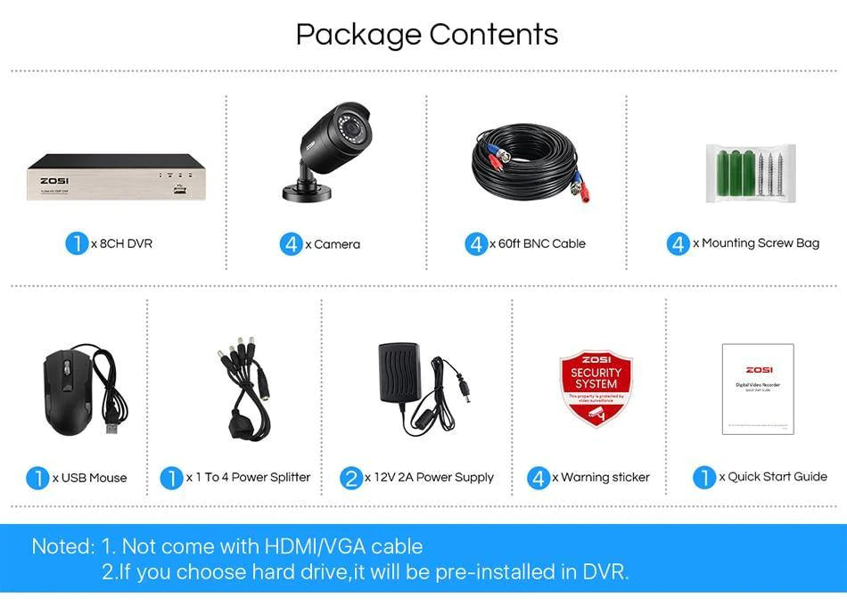 CCTV System 5MP Lite 8CH DVR Day/Night Home Surveillance Camera System - Buy Confidently with Smart Sales Australia