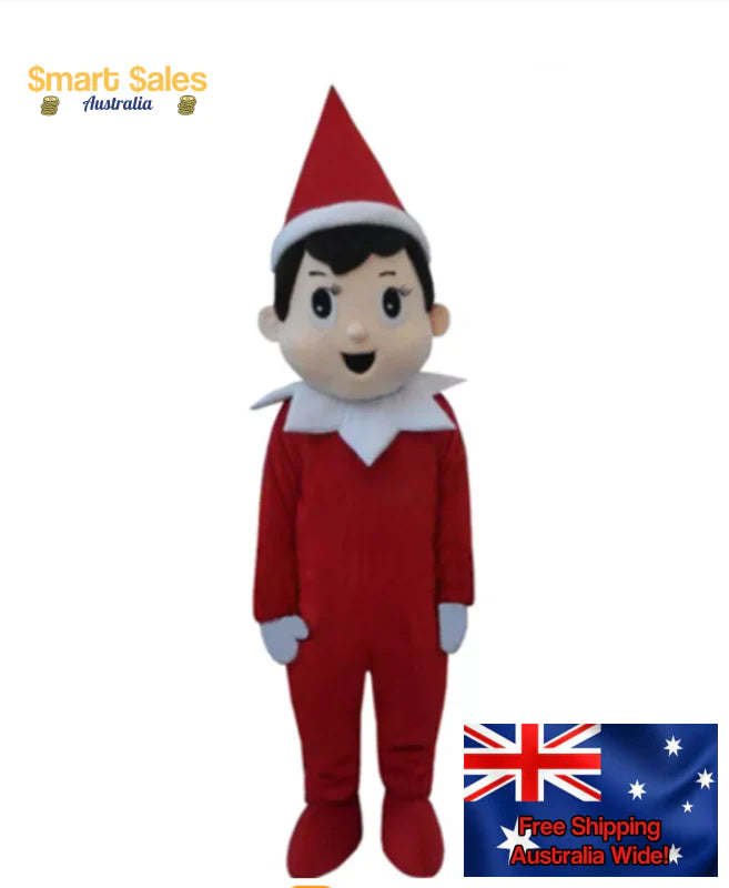 Christmas Elf Adult Mascot Costume 8 Sizes - Buy Confidently with Smart Sales Australia