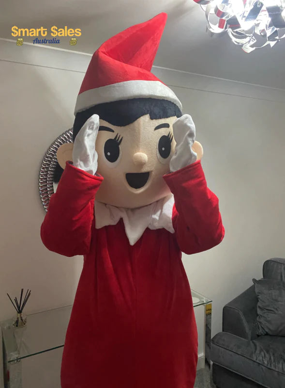 Christmas Elf Adult Mascot Costume 8 Sizes - Buy Confidently with Smart Sales Australia