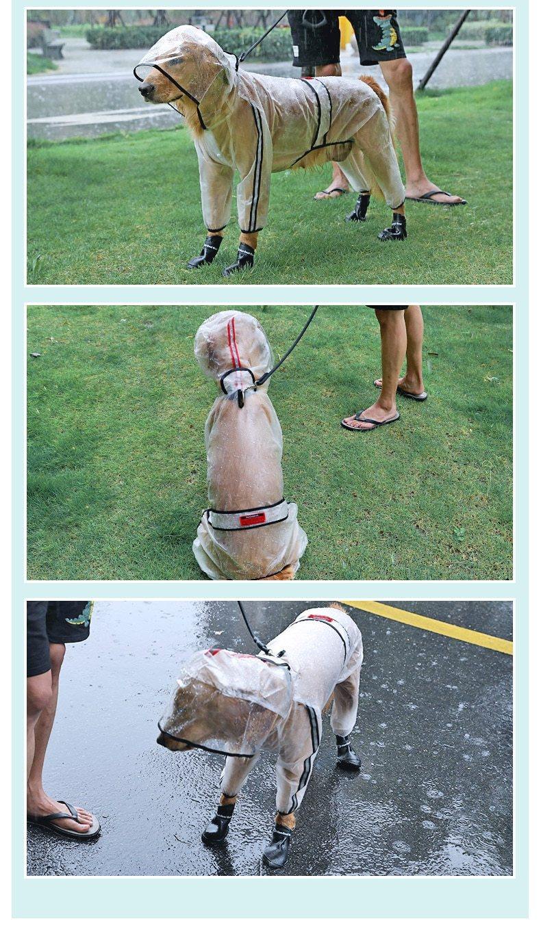 Clear Waterproof Raincoat for Pet Dogs - Buy Confidently with Smart Sales Australia