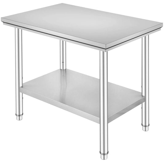 Commercial Stainless Steel Tables with Caster Wheels - 7 Sizes - Buy Confidently with Smart Sales Australia