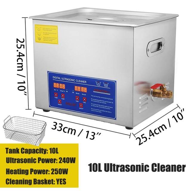 Convenient Ultrasonic Stainless Steel  Versatile Cleaner - Buy Confidently with Smart Sales Australia