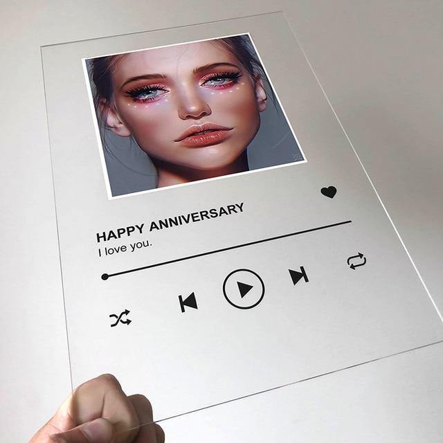 Customized Spotify Photo Printing on Transparent Lightweight Shatter-resistant Acrylic Glass - Buy Confidently with Smart Sales Australia
