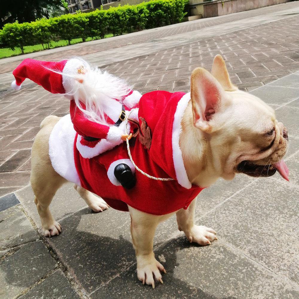 Dog Christmas Costume with Ride-On Santa Claus - Buy Confidently with Smart Sales Australia