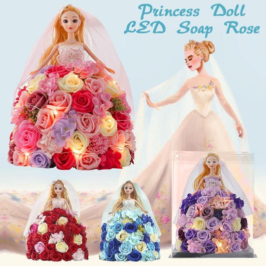 Doll Soap Artificial Rose With LED Light Gift For Girls - Buy Confidently with Smart Sales Australia