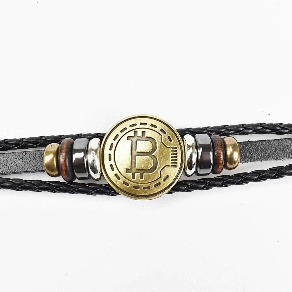 Fashionable Antique Metal Brass BitCoin Bracelet - Buy Confidently with Smart Sales Australia