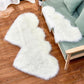 Fashionable Heart-Formed Plush Soft Fur Floor Mats - Buy Confidently with Smart Sales Australia