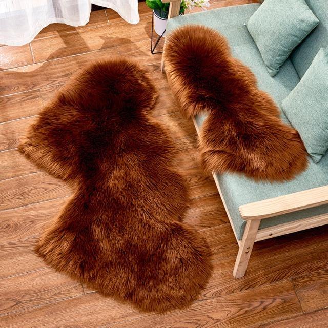 Fashionable Heart-Formed Plush Soft Fur Floor Mats - Buy Confidently with Smart Sales Australia