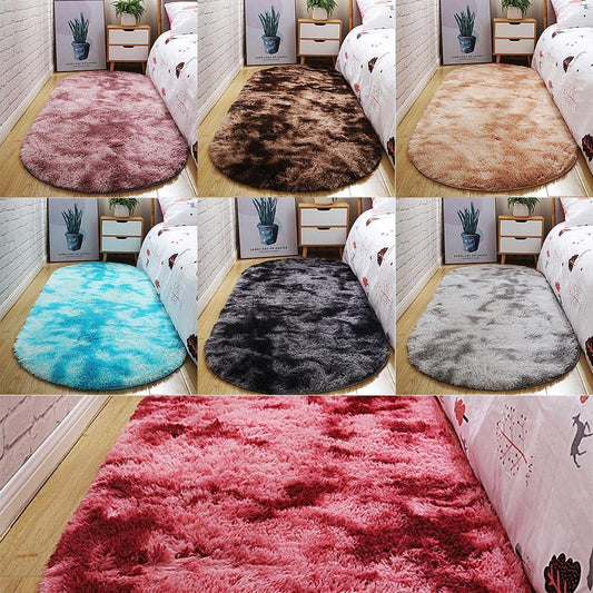 Fluffy Oval-Shaped Carpet Area Rugs For Home Decor - Buy Confidently with Smart Sales Australia