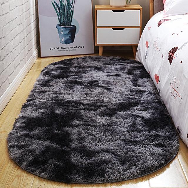 Fluffy Oval-Shaped Carpet Area Rugs For Home Decor - Buy Confidently with Smart Sales Australia