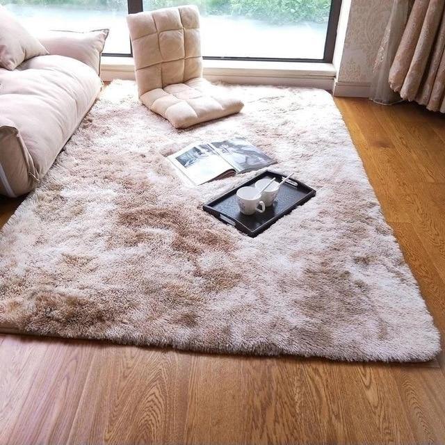 Gradient Tie-dye Faux Fur Area Rugs For Kids - Buy Confidently with Smart Sales Australia