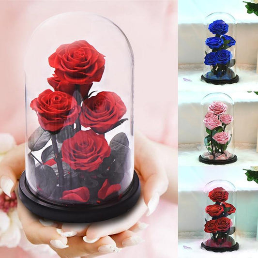 Handmade Resin Everlasting Flower in Glass Gift For Your Wife and Girlfriend - Buy Confidently with Smart Sales Australia