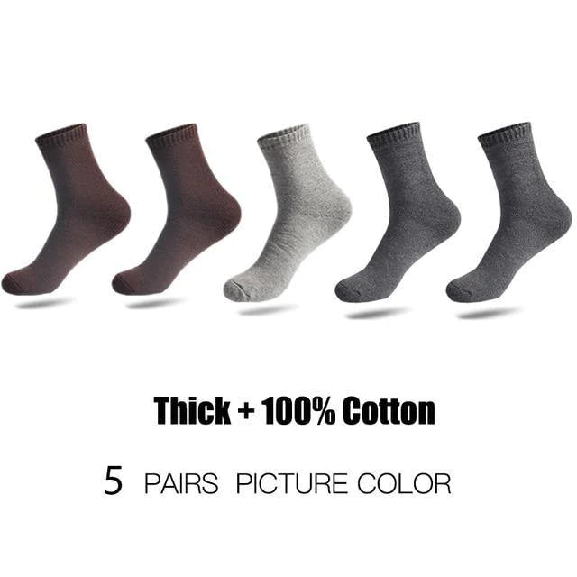 High-Quality Thicken Warm Cotton 5 pair Socks For Men - Buy Confidently with Smart Sales Australia