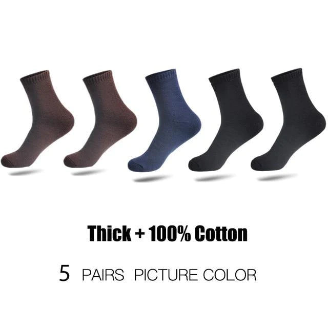 High-Quality Thicken Warm Cotton 5 pair Socks For Men - Buy Confidently with Smart Sales Australia