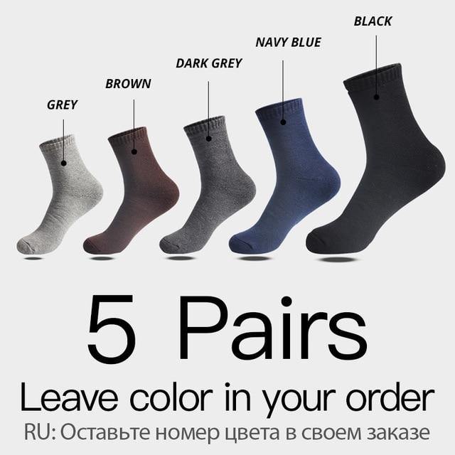 High-Quality Thicken Warm Cotton 5 pair Socks For Men - Buy Confidently with Smart Sales Australia