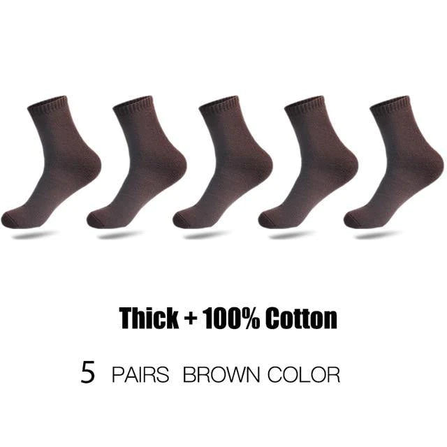 High-Quality Thicken Warm Cotton 5 pair Socks For Men - Buy Confidently with Smart Sales Australia