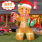 Inflatable Gingerbread Man Outdoor Party Display with LED Lights - Buy Confidently with Smart Sales Australia